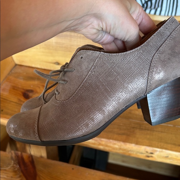 Comfortiva Women's Lace-Up Heels - Shimmering Silver - Picture 6 of 7